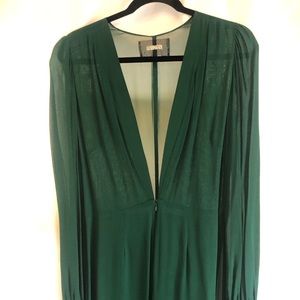 Reformation Emerald Green long sleeved jumpsuit sz large.